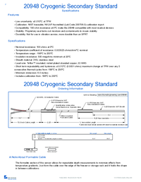 Thumbnail of document Data Sheet - 20948 Cryogenic RTD